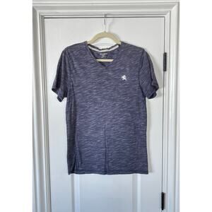 Express Shirt Mens Blue White Lion Logo Short Sleeve Casual Small